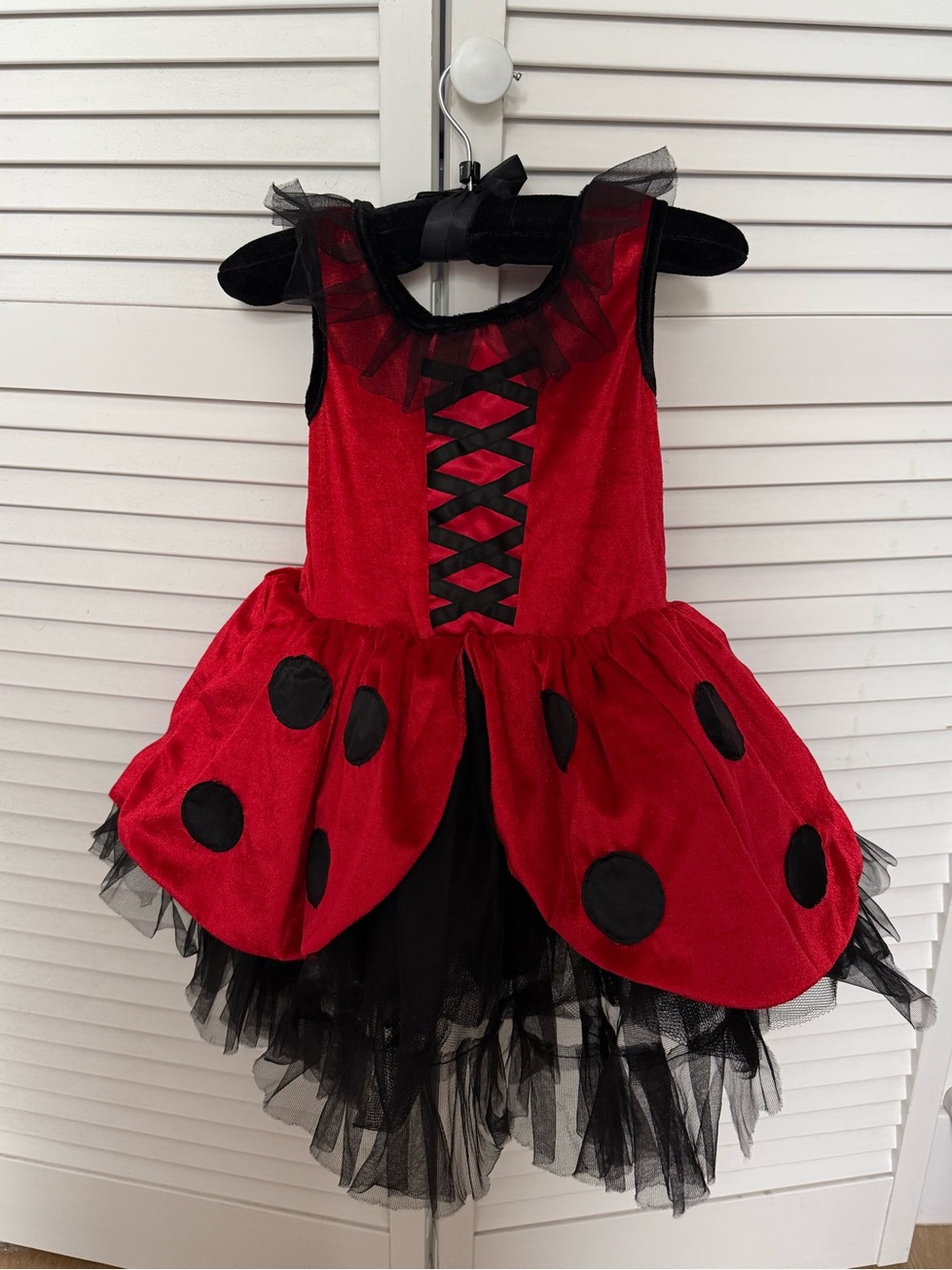 Girls Red and Black Ladybug Tutu Costume Dress